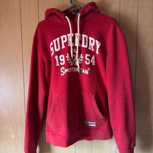 Superdry hoodie red Heather men’s large